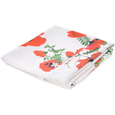 Textile Table Cloth 118&quot; Poppies