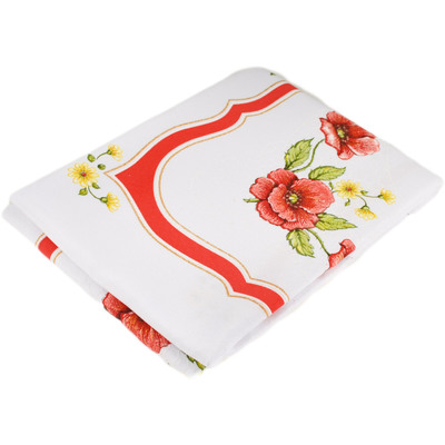 Textile Table Cloth 63&quot; Red Poppy