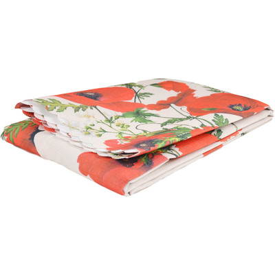 Textile Table Cloth 70&quot; Poppies
