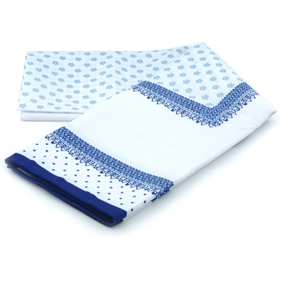 Polyester Tablecloth Stain Resistant 51&quot; x 61&quot; (130 x 155 cm) Blue Winter