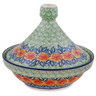 Polish Pottery Tagine Pot 57 oz Marigold Chain UNIKAT