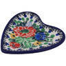 Polish Pottery Tea Bag or Lemon Plate 3&quot; Wild Garden UNIKAT