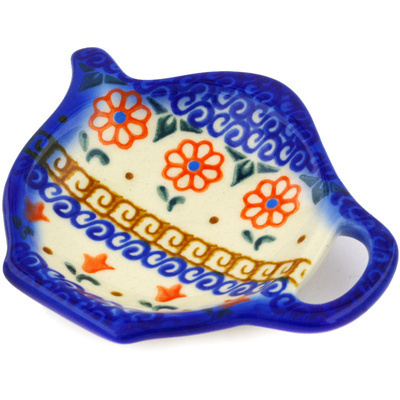 Polish Pottery Tea Bag or Lemon Plate 4" Amarillo