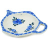 Polish Pottery Tea Bag or Lemon Plate 4&quot; Blue Berry Special UNIKAT