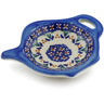 Polish Pottery Tea Bag or Lemon Plate 4&quot; Blue Cress UNIKAT