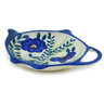 Polish Pottery Tea Bag or Lemon Plate 4&quot; Blue Fields UNIKAT