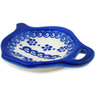 Polish Pottery Tea Bag or Lemon Plate 4&quot; Cobalt Wonder UNIKAT