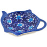 Polish Pottery Tea Bag or Lemon Plate 4&quot; Flowers On The Lake