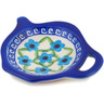 Polish Pottery Tea Bag or Lemon Plate 4&quot; Greek Daisies