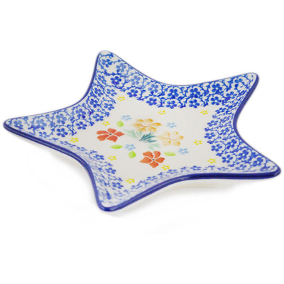 Polish Pottery Tea Bag or Lemon Plate 4&quot;
