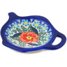 Polish Pottery Tea Bag or Lemon Plate 4&quot; Peach Tudor Rose