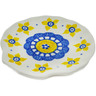 Polish Pottery Tea Bag or Lemon Plate 4&quot; Sunshine