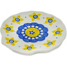 Polish Pottery Tea Bag or Lemon Plate 4&quot; Sunshine