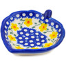 Polish Pottery Tea Bag or Lemon Plate 4&quot; Sunshine Posies