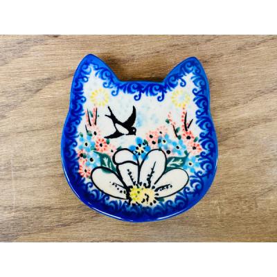Polish Pottery Tea Bag or Lemon Plate 4&quot; UNIKAT