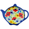 Polish Pottery Tea Bag or Lemon Plate 4&quot; Winter To Spring UNIKAT