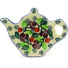 Polish Pottery Tea Bag or Lemon Plate 5&quot; Berry Garland