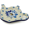 Polish Pottery Tea Bag or Lemon Plate 5&quot; Blue Spring