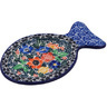 Polish Pottery Tea Bag or Lemon Plate 5&quot; Bountiful Basket UNIKAT