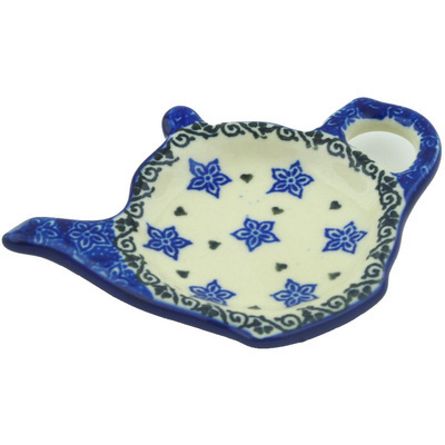 Polish Pottery Tea Bag or Lemon Plate 5&quot;