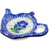 Polish Pottery Tea Bag or Lemon Plate 5&quot; Infinity Flower