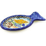 Polish Pottery Tea Bag or Lemon Plate 5&quot; Ocean Whisper UNIKAT