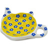 Polish Pottery Tea Bag or Lemon Plate 5&quot; Sunshine