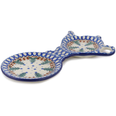Polish Pottery Tea Bag or Lemon Plate 8&quot; Pocono Pines
