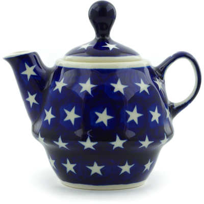 Polish Pottery Tea or Coffee Pot 10 oz America The Beautiful