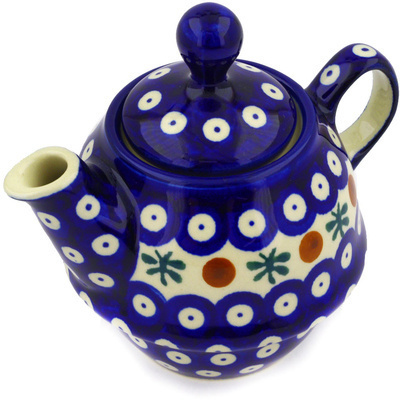 Polish Pottery Tea or Coffee Pot 10 oz Mosquito