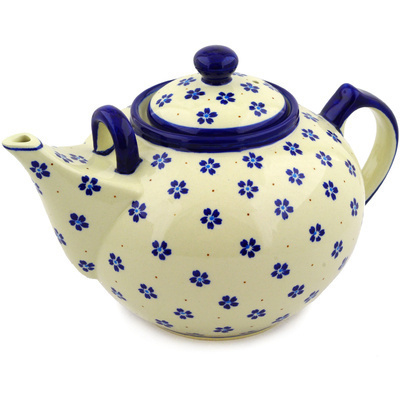 Polish Pottery Tea or Coffee Pot 101 oz Daisy Field