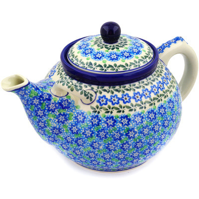 Polish Pottery Tea or Coffee Pot 105 oz Flower Power