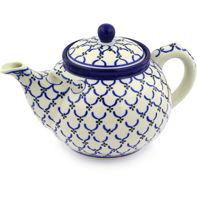Polish Pottery Tea or Coffee Pot 105 oz Garden Lattice
