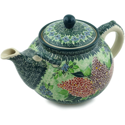 Polish Pottery Tea or Coffee Pot 105 oz Heart Of Spring Time UNIKAT