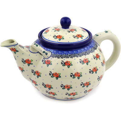 Polish Pottery Tea or Coffee Pot 105 oz Pasadena Delight