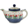 Polish Pottery Tea or Coffee Pot 13 oz Babcia&#039;s Garden