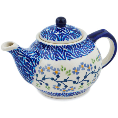 Polish Pottery Tea or Coffee Pot 13 oz Branches Of Delicacy