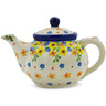 Polish Pottery Tea or Coffee Pot 13 oz Country Spring