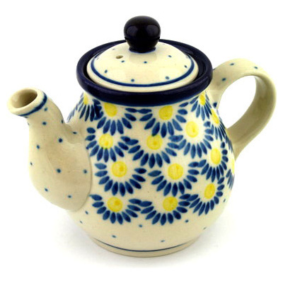 Polish Pottery Tea or Coffee Pot 13 oz Radient Scales
