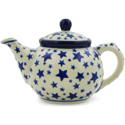 Polish Pottery Tea or Coffee Pot 13 oz Starlight