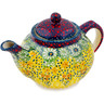 Polish Pottery Tea or Coffee Pot 13 oz Sunshine Grotto UNIKAT