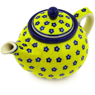 Polish Pottery Tea or Coffee Pot 13 oz Sunshine