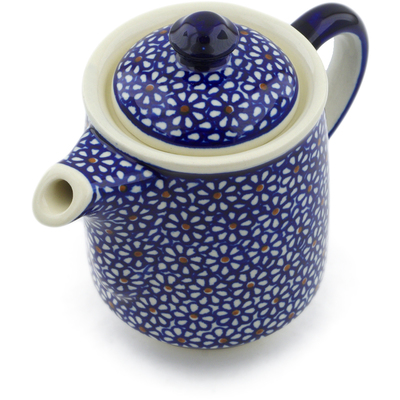 Polish Pottery Tea or Coffee Pot 16 oz Daisy Dreams
