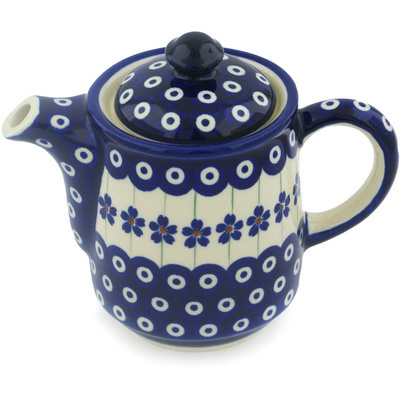 Polish Pottery Tea or Coffee Pot 16 oz