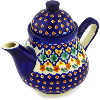 Polish Pottery Tea or Coffee Pot 17 oz Octoberfest