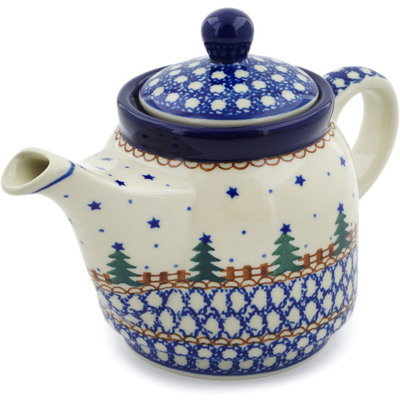 Polish Pottery Tea or Coffee Pot 17 oz Pocono Pines