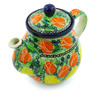 Polish Pottery Tea or Coffee Pot 20 oz Easter Rose UNIKAT