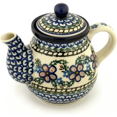 Polish Pottery Tea or Coffee Pot 20 oz Lancaster Rose