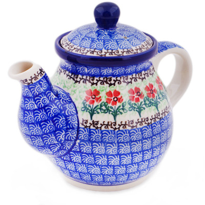 Polish Pottery Tea or Coffee Pot 20 oz Maraschino