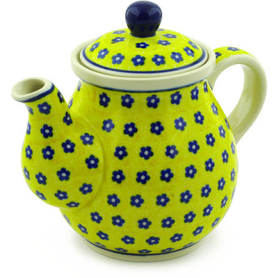 Polish Pottery Tea or Coffee Pot 20 oz Sunshine